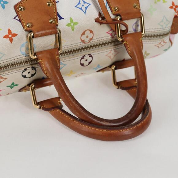 LOUIS VUITTON Monogram Multicolor Speedy 30 Hand Bag White M92643 - Picture 7 of 16